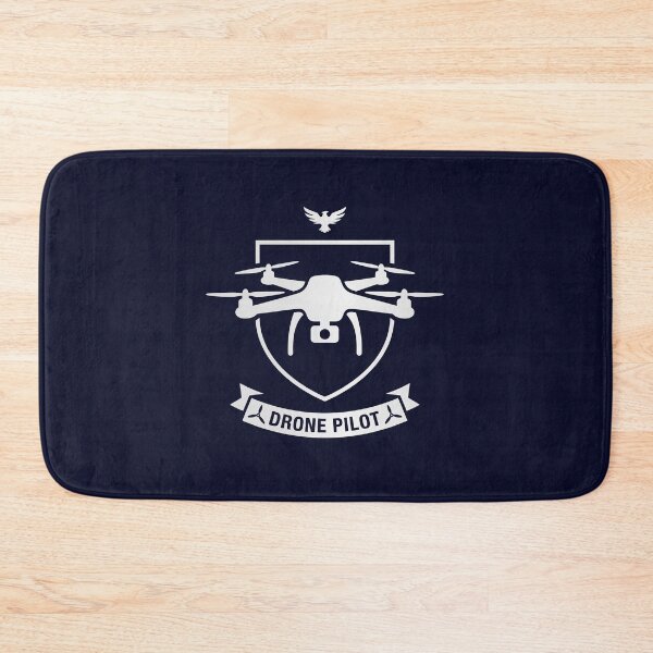 Item preview, Drone Pilot Quadcopter Shield Crest Minimalist UAV Operator Badge designed and sold by KiwiRider.