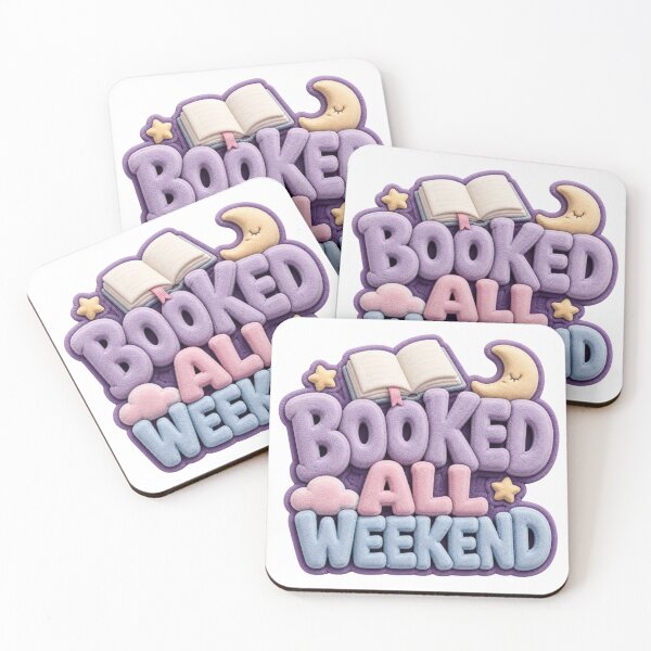 Item preview, Booked All Weekend Plush Book Lover Sticker | Cozy Reading Typography | Cute Bookworm Gift | Kawaii Reader Aesthetic designed and sold by DonnaByPT.