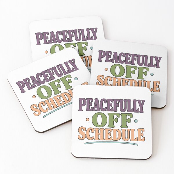 Item preview, Peacefully Off Schedule Typography designed and sold by aihrgdesign.