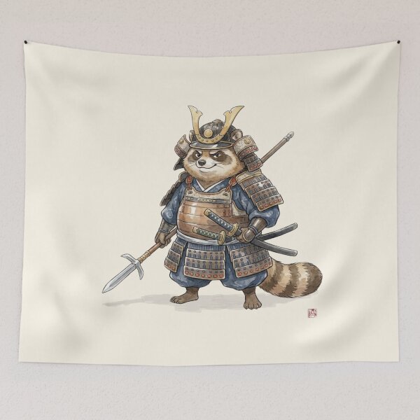 Item preview, Daddy Tanuki Samurai Warrior designed and sold by HumTumMe.