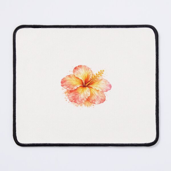 Item preview, Single Island Sunset Hibiscus | Watercolor Tropical Floral Art | Botanical Flower Illustration designed and sold by Nolmo.
