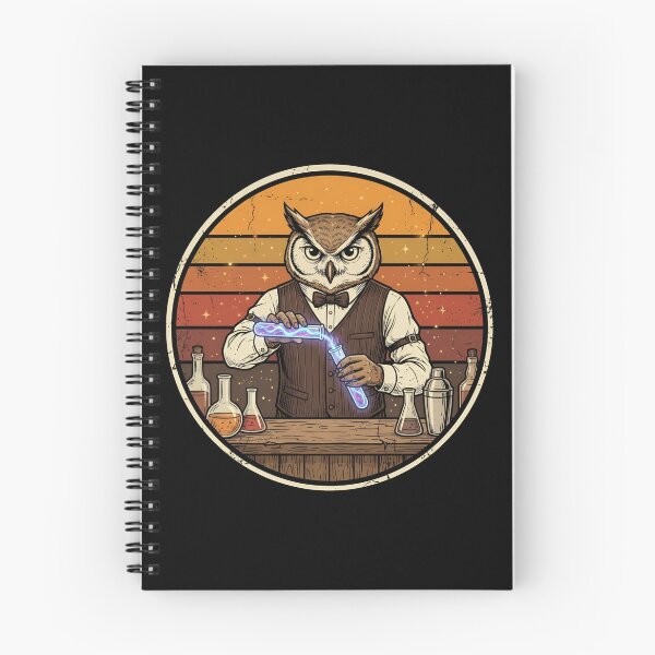 Item preview, Retro Speakeasy Bartender Owl Vintage Badge designed and sold by DuckOddity.