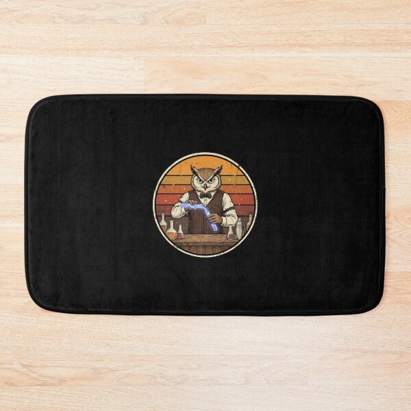 Item preview, Retro Speakeasy Bartender Owl Vintage Badge designed and sold by DuckOddity.