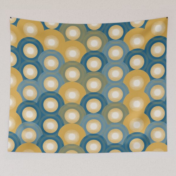 Item preview, Retro Overlapping Circles Abstract Pattern 001 designed and sold by TexSta.