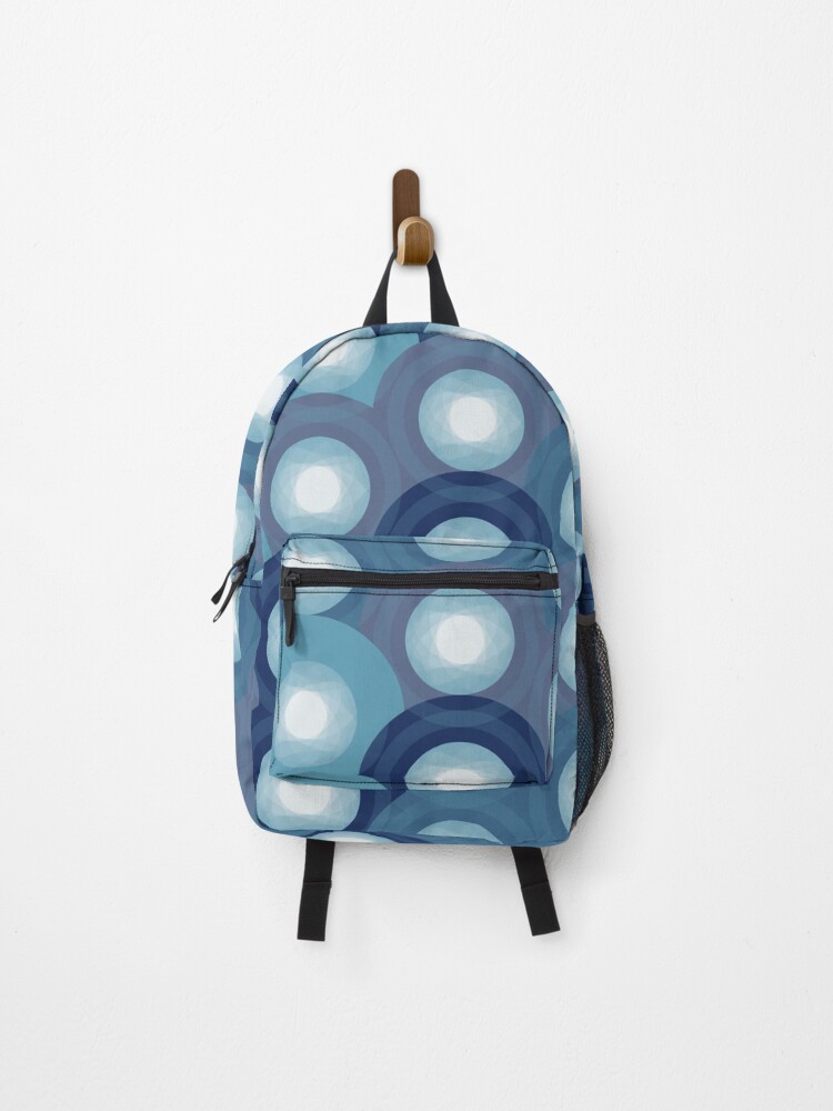 Thumbnail 1 of 3, Backpack, Retro Overlapping Circles Abstract Pattern 002 designed and sold by TexSta.