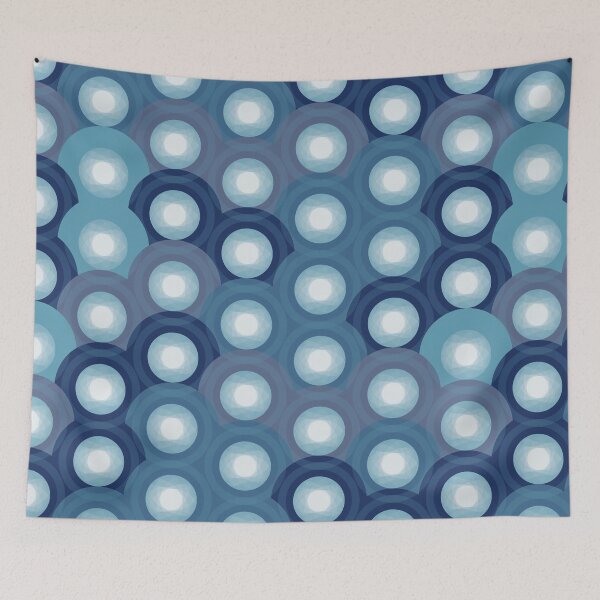 Item preview, Retro Overlapping Circles Abstract Pattern 002 designed and sold by TexSta.