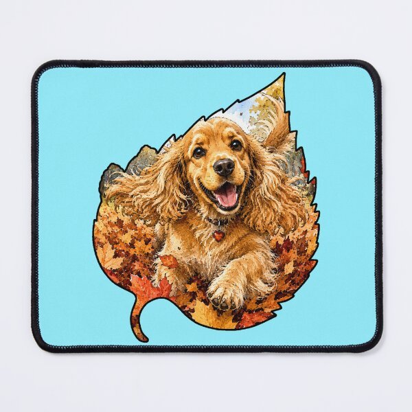 Item preview, Fall Cocker Spaniel Playing In Autumn Leaves designed and sold by Lion and Lamb Design.