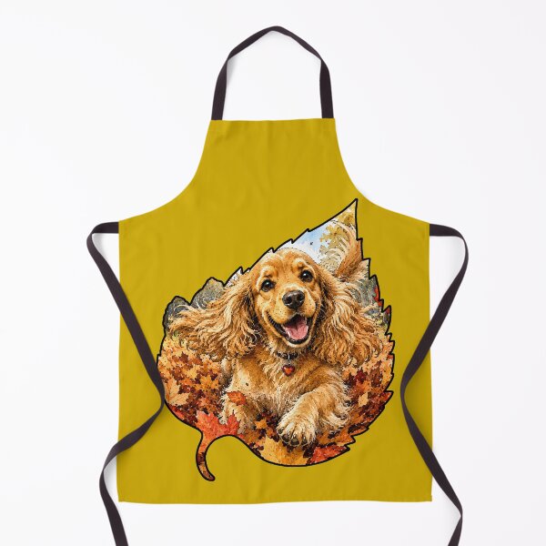Item preview, Fall Cocker Spaniel Playing In Autumn Leaves designed and sold by Lion and Lamb Design.