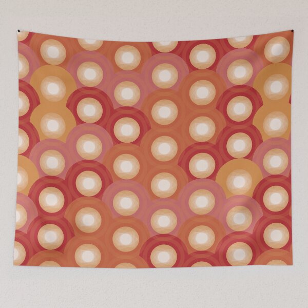 Item preview, Retro Overlapping Circles Abstract Pattern 003 designed and sold by TexSta.