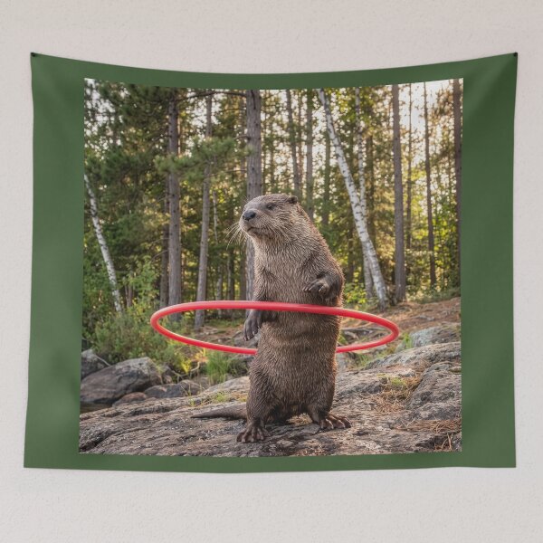 Item preview, River Otter Masters the Hula Hoop designed and sold by Tridentulus.
