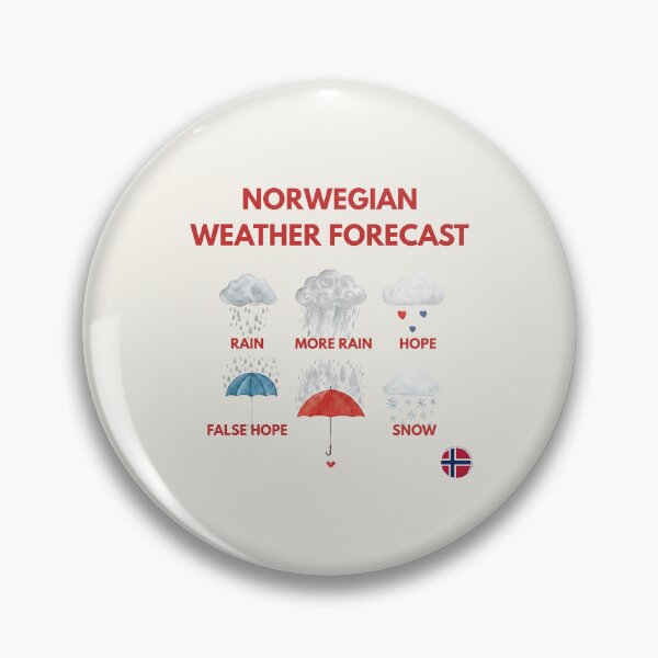 Item preview, Officially Unofficial Norway: Norwegian Weather Forecast designed and sold by Artmugic.