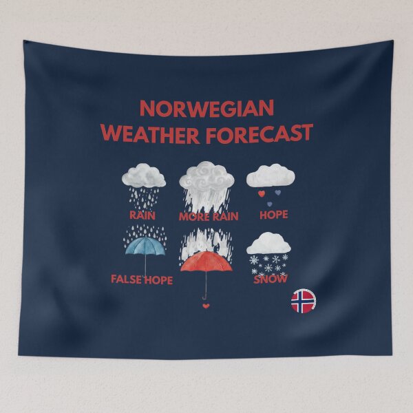 Item preview, Officially Unofficial Norway: Norwegian Weather Forecast designed and sold by Artmugic.