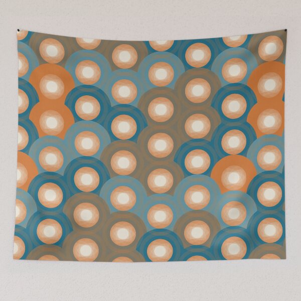 Item preview, Retro Overlapping Circles Abstract Pattern 004 designed and sold by TexSta.