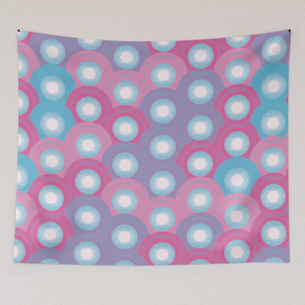 Item preview, Retro Overlapping Circles Abstract Pattern 005 designed and sold by TexSta.