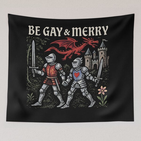 Item preview, Be Gay Merry Medieval Dragon Pride designed and sold by GerdaGusikow.