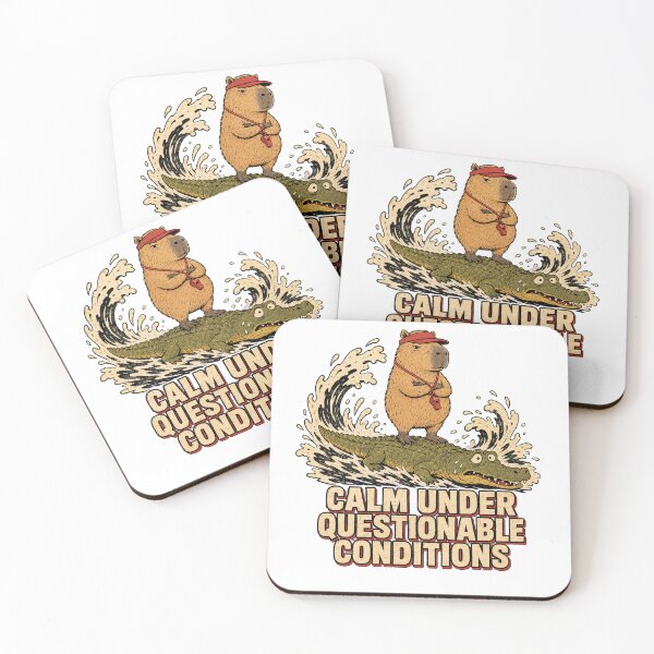 Item preview, Calm Under Questionable Conditions Capybara designed and sold by Sandydesign.