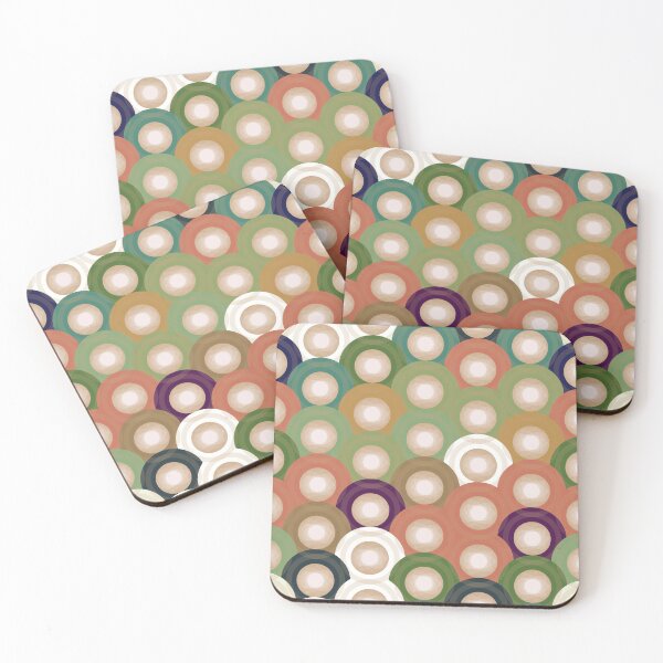 Item preview, Retro Overlapping Circles Abstract Pattern 006 designed and sold by TexSta.
