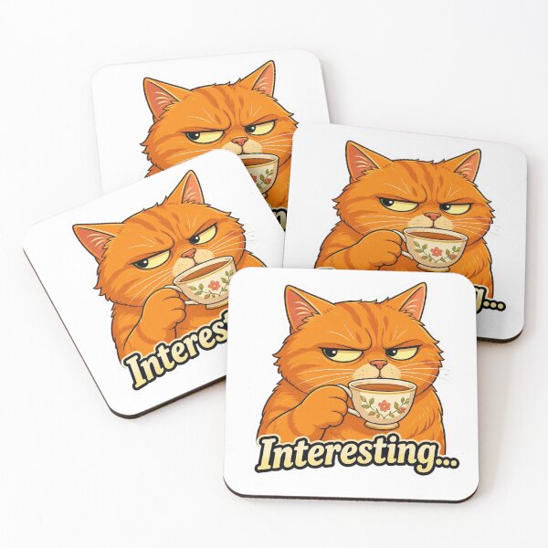 Item preview, Interesting Cat Meme Sarcastic Coffee designed and sold by redblink store.