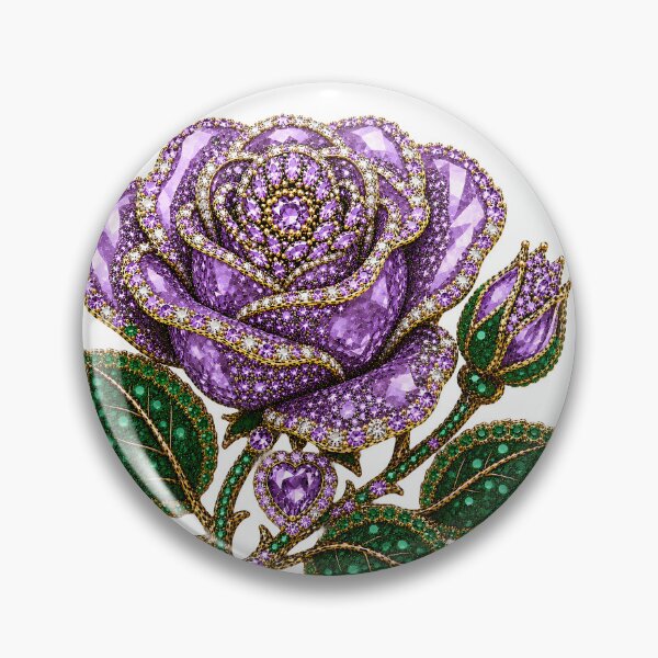 Item preview, CRYSTAL PURPLE ROSE JEWEL  designed and sold by wordspixies.