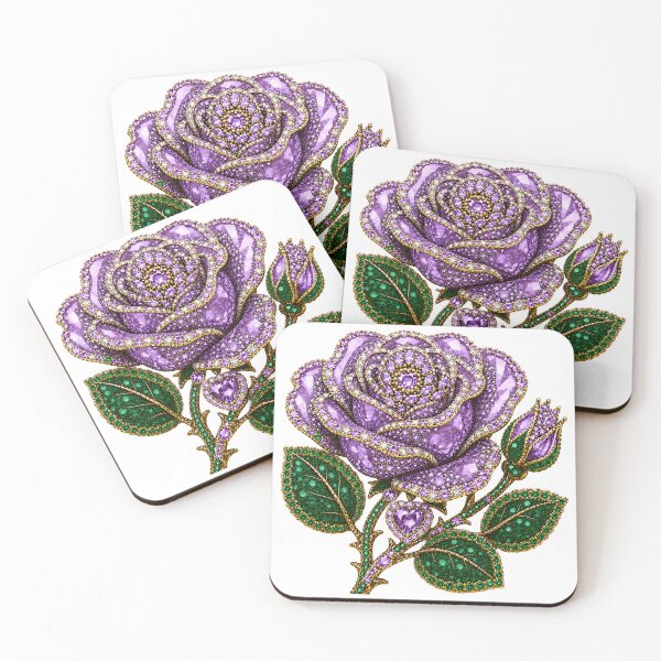 Item preview, CRYSTAL PURPLE ROSE JEWEL  designed and sold by wordspixies.