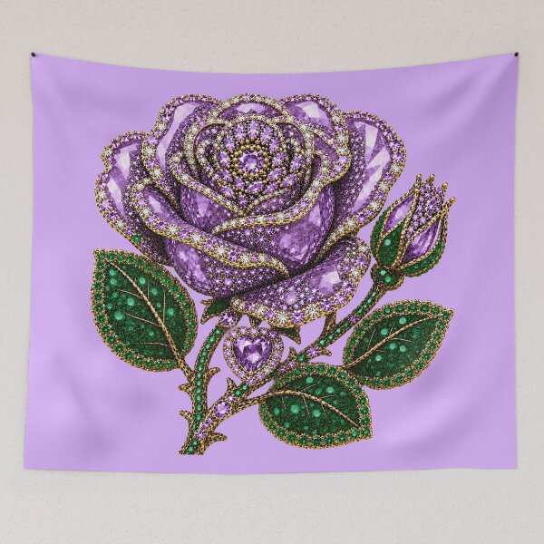 Item preview, CRYSTAL PURPLE ROSE JEWEL  designed and sold by wordspixies.