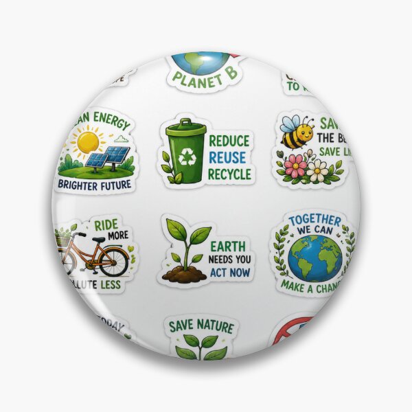 Item preview, Save The Planet Earth Day Environmental Stickers Set designed and sold by DKSH1234.