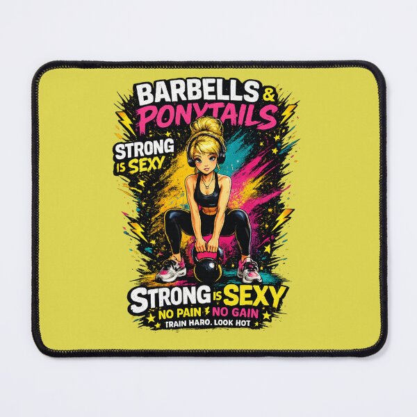 Item preview, Barbells and Ponytails designed and sold by DreamPrint Collective.