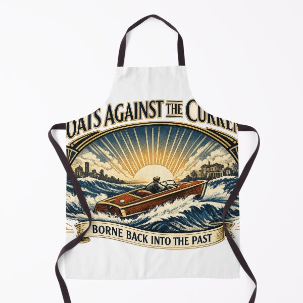 Item preview, Boats Against the Current – Great Gatsby Literary Art designed and sold by Past in Threads.