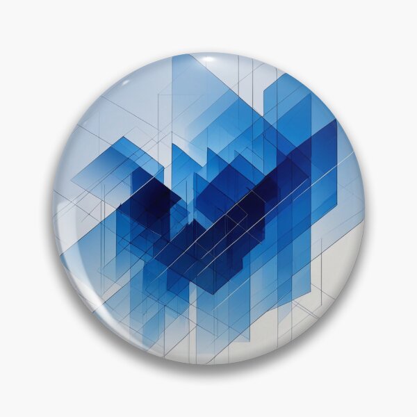 Item preview, Abstract Blue Geometric Digital Art | Modern Tech Minimalist Design designed and sold by semenol.