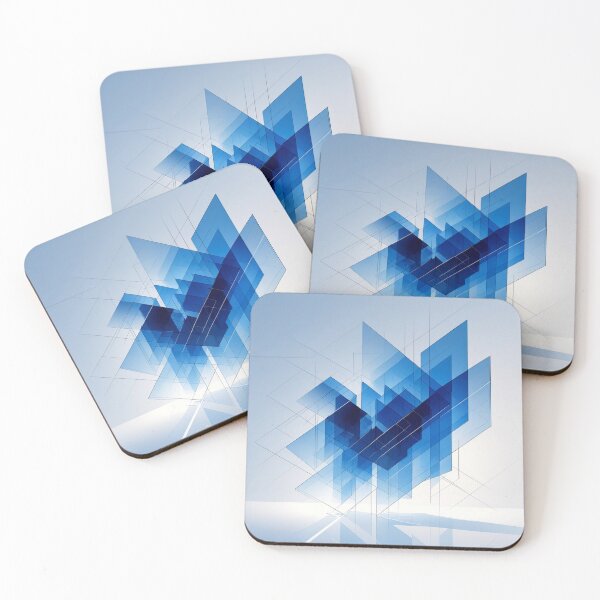 Item preview, Abstract Blue Geometric Digital Art | Modern Tech Minimalist Design designed and sold by semenol.