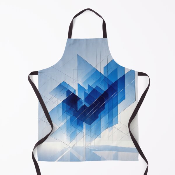 Item preview, Abstract Blue Geometric Digital Art | Modern Tech Minimalist Design designed and sold by semenol.