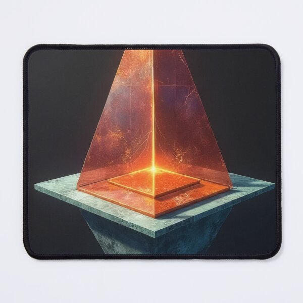 Item preview, Mystical pyramid-shaped crystal on a floating platform designed and sold by Mianku | Für das Leben.