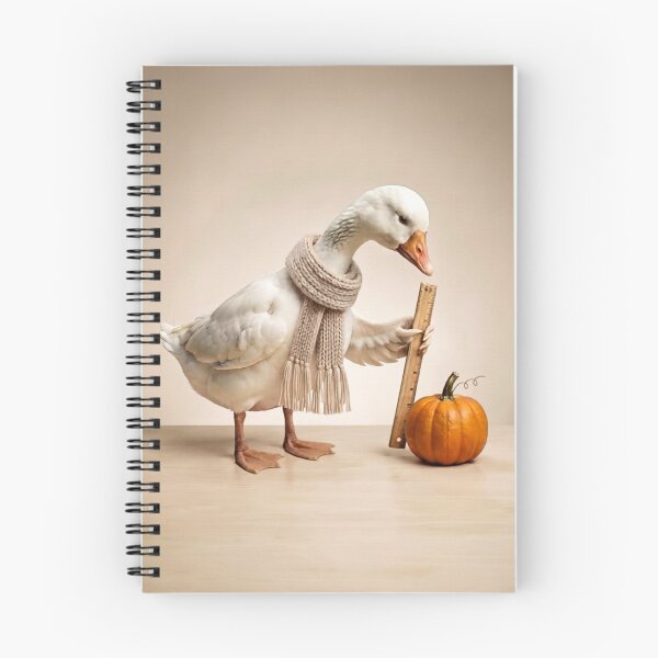 Item preview, Goose Measuring a Pumpkin designed and sold by knitcorner26.
