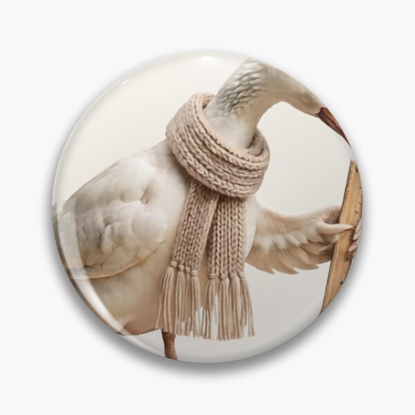 Item preview, Goose Measuring a Pumpkin designed and sold by knitcorner26.