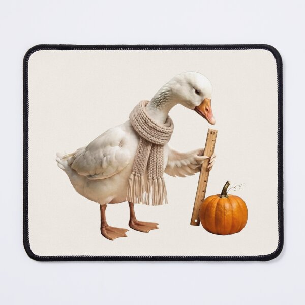Item preview, Goose Measuring a Pumpkin designed and sold by knitcorner26.