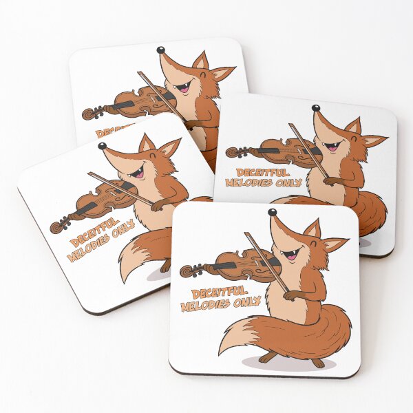Item preview, Deceitful Melodies Only - Funny Fox Violinist Pun designed and sold by PhynerDesigns.