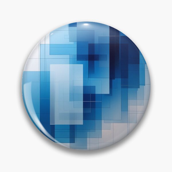 Item preview, Modern Blue Abstract Geometry Print | Futuristic Digital Wall Art designed and sold by semenol.