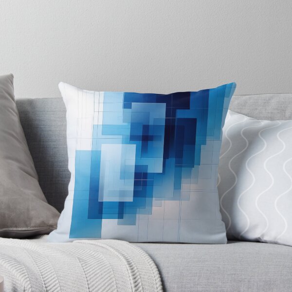 Item preview, Modern Blue Abstract Geometry Print | Futuristic Digital Wall Art designed and sold by semenol.
