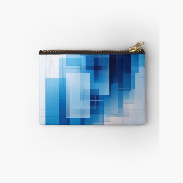 Item preview, Modern Blue Abstract Geometry Print | Futuristic Digital Wall Art designed and sold by semenol.
