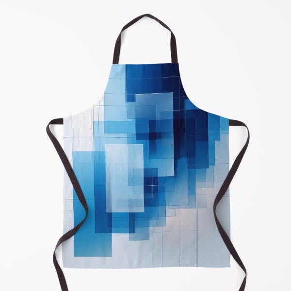 Item preview, Modern Blue Abstract Geometry Print | Futuristic Digital Wall Art designed and sold by semenol.