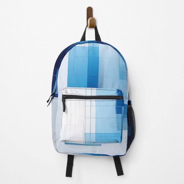 Item preview, Modern Blue Abstract Geometry Print | Futuristic Digital Wall Art designed and sold by semenol.