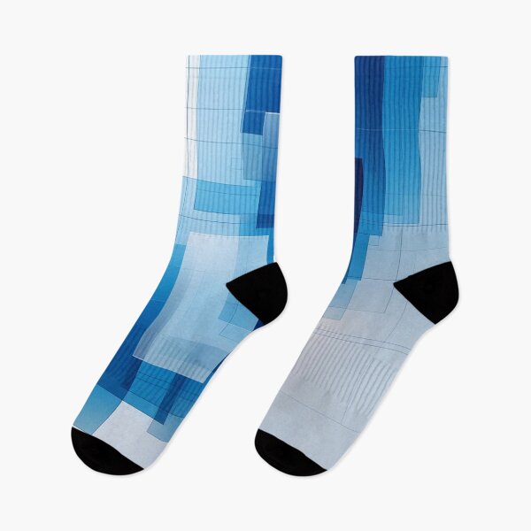 Item preview, Modern Blue Abstract Geometry Print | Futuristic Digital Wall Art designed and sold by semenol.