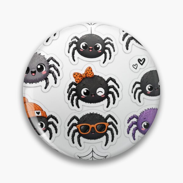 Item preview, Cute Kawaii Halloween Spiders Sticker Pack designed and sold by DKSH1234.