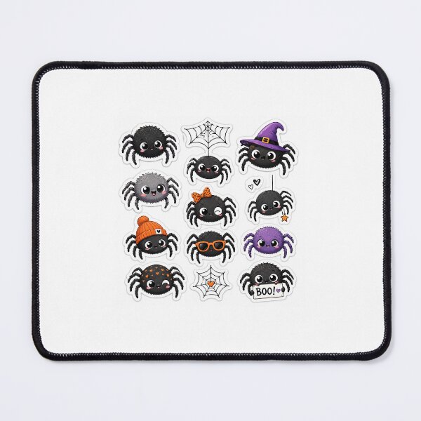 Item preview, Cute Kawaii Halloween Spiders Sticker Pack designed and sold by DKSH1234.