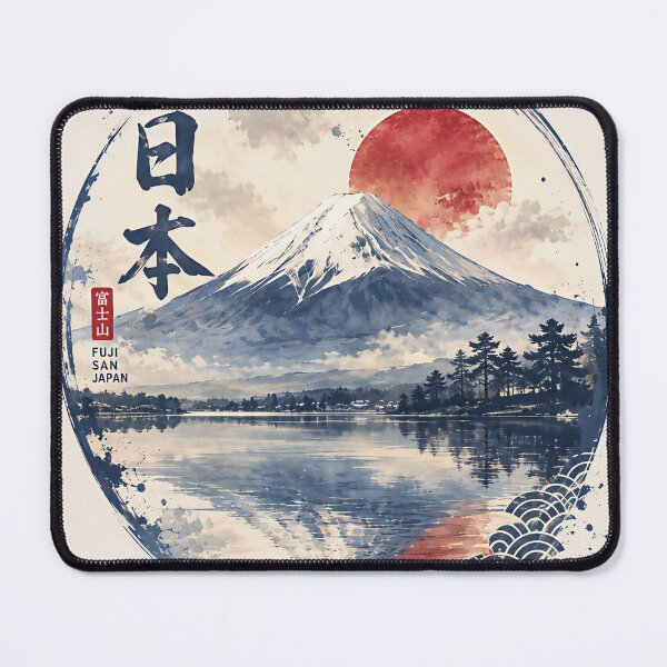 Item preview, Vintage Mount Fuji Japanese Art Print designed and sold by TinyNestLab.
