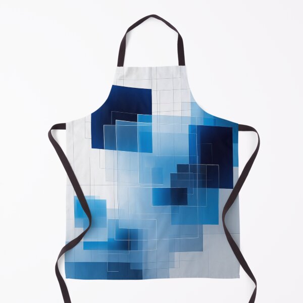 Item preview, Futuristic Blue Abstract Squares | Geometric Minimalist Digital Art designed and sold by semenol.