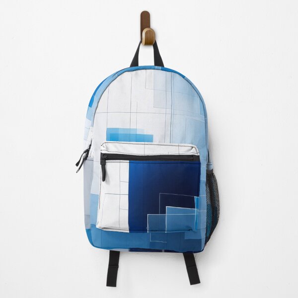 Item preview, Futuristic Blue Abstract Squares | Geometric Minimalist Digital Art designed and sold by semenol.