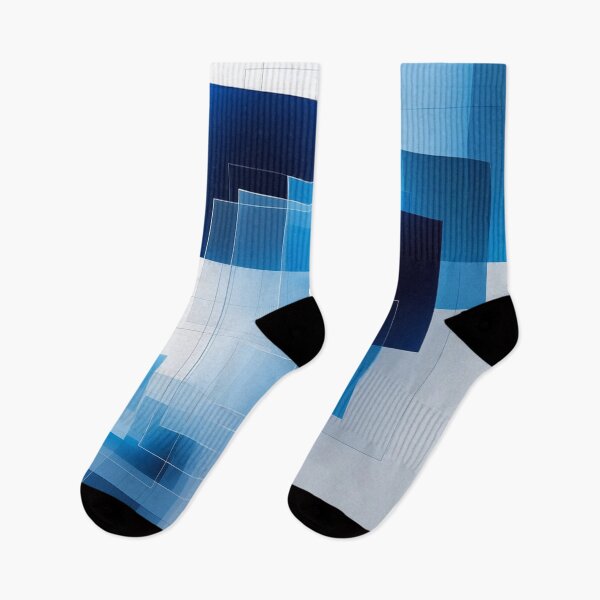 Item preview, Futuristic Blue Abstract Squares | Geometric Minimalist Digital Art designed and sold by semenol.