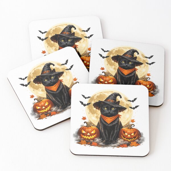 Item preview, Halloween which cat with jack o lanterns. designed and sold by T shirts Collective.