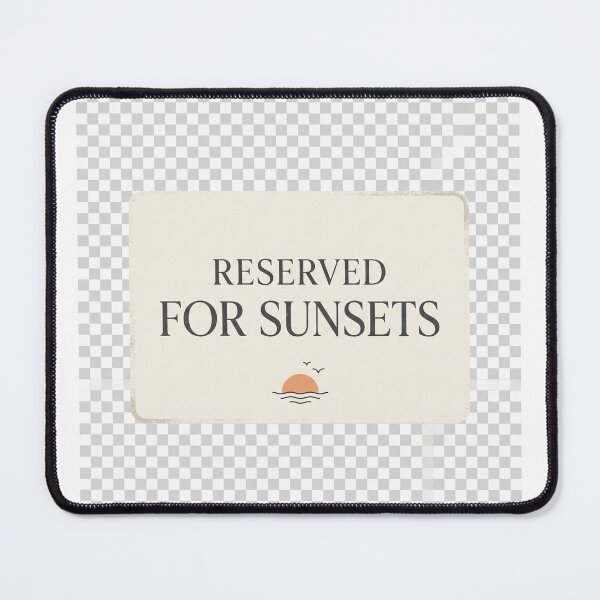 Item preview, Reserved For Sunsets Minimalist Vintage Sign Design designed and sold by ImagineDraws.